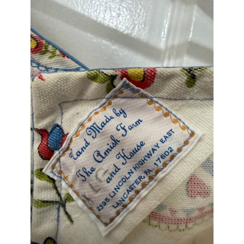 Vintage Amish Farmhouse Quilted Apron Vest Floral Print - Picture 8 of 11